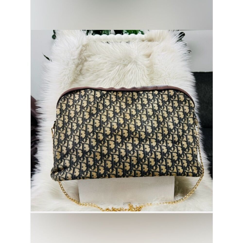 Dior Navy Monogram Trotter/Oblique Diorissmo Messenger Crossbody Bag. Authentic - Picture 13 of 16